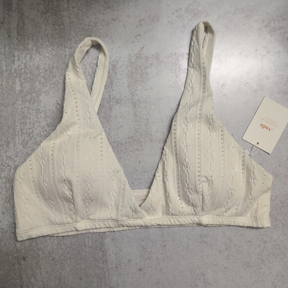 Andie Belmar Top Coco Bikini Triangle Swimwear Bathing Suit Twisted Size L New - Picture 2 of 12